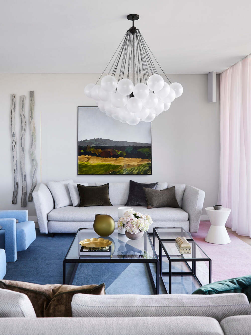 Minimalist Clustered Spherical Chandelier Fixture