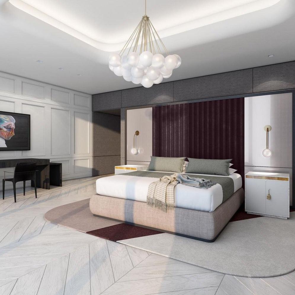 Minimalist Clustered Spherical Chandelier Fixture