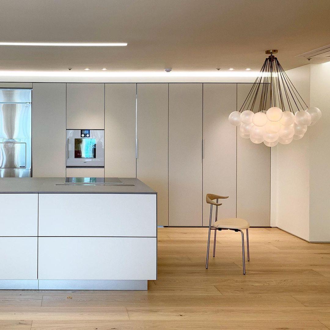 Minimalist Clustered Spherical Chandelier Fixture