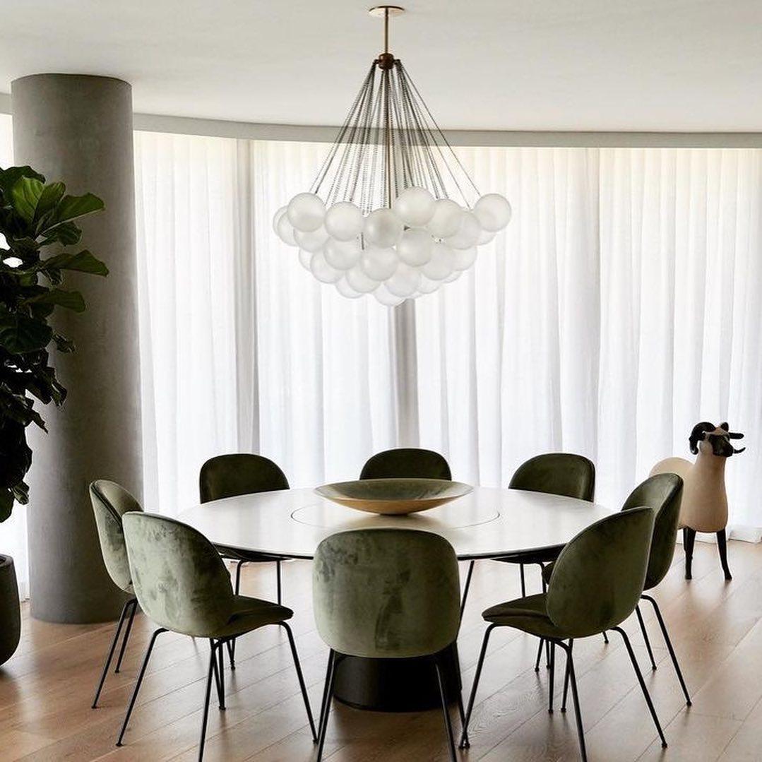 Minimalist Clustered Spherical Chandelier Fixture