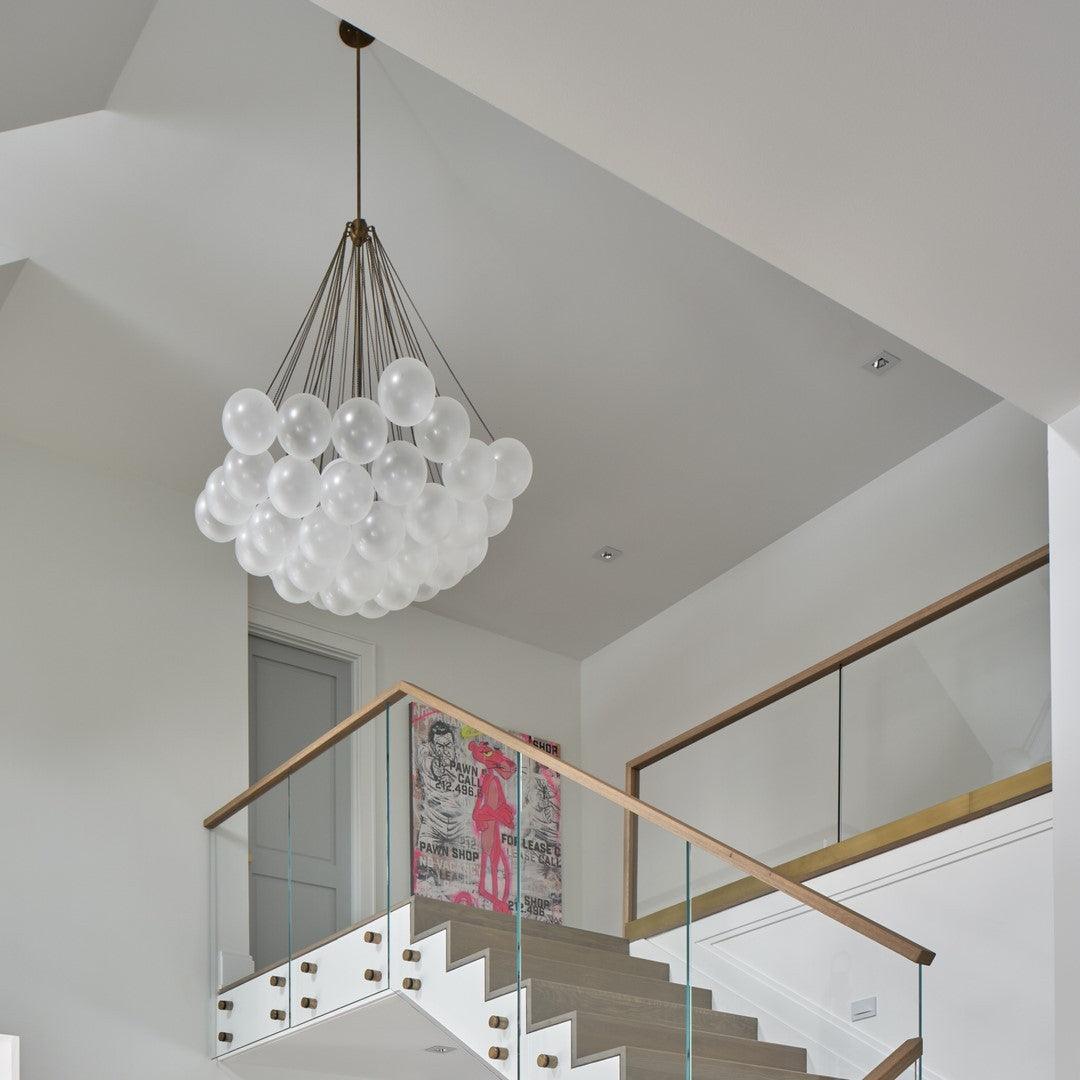 Minimalist Clustered Spherical Chandelier Fixture
