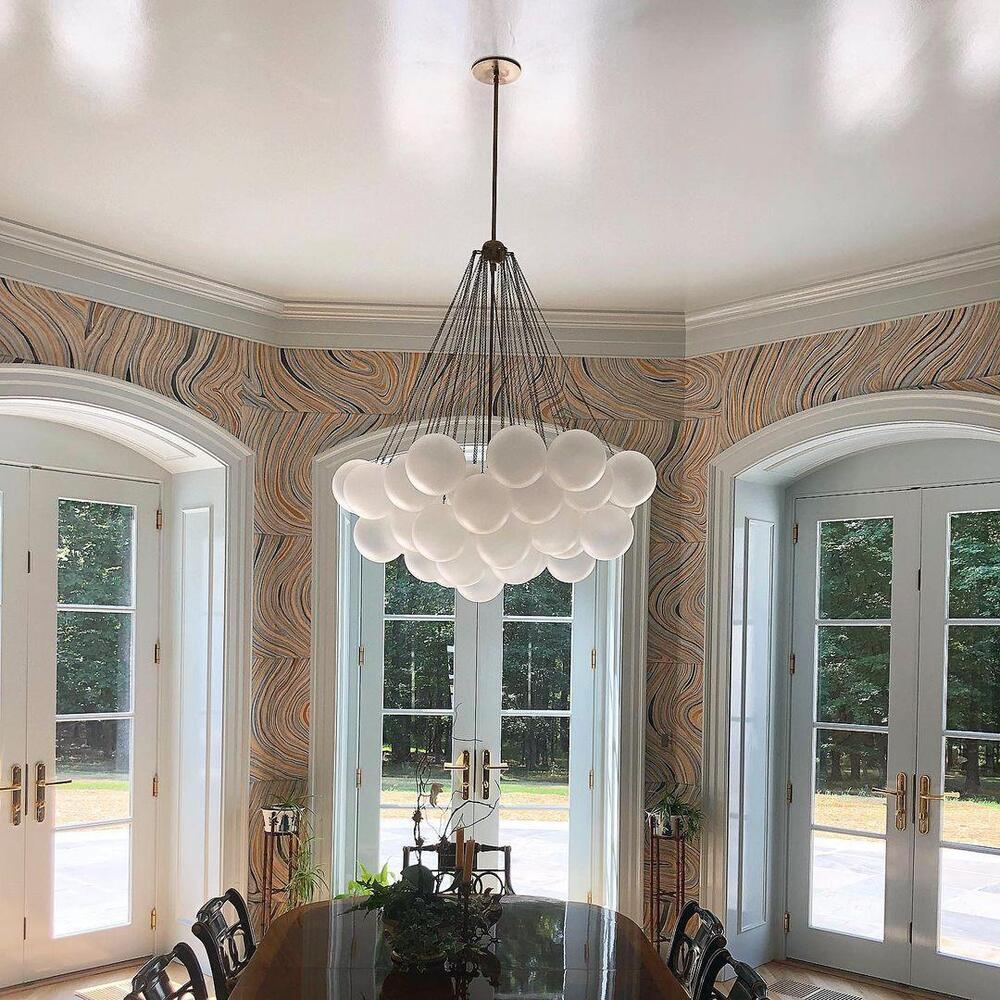 Minimalist Clustered Spherical Chandelier Fixture