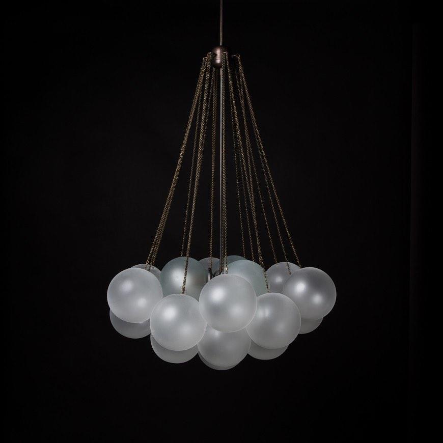 Minimalist Clustered Spherical Chandelier Fixture