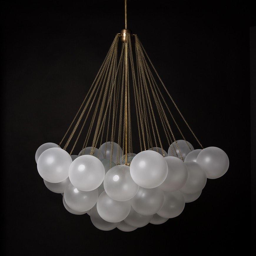 Minimalist Clustered Spherical Chandelier Fixture