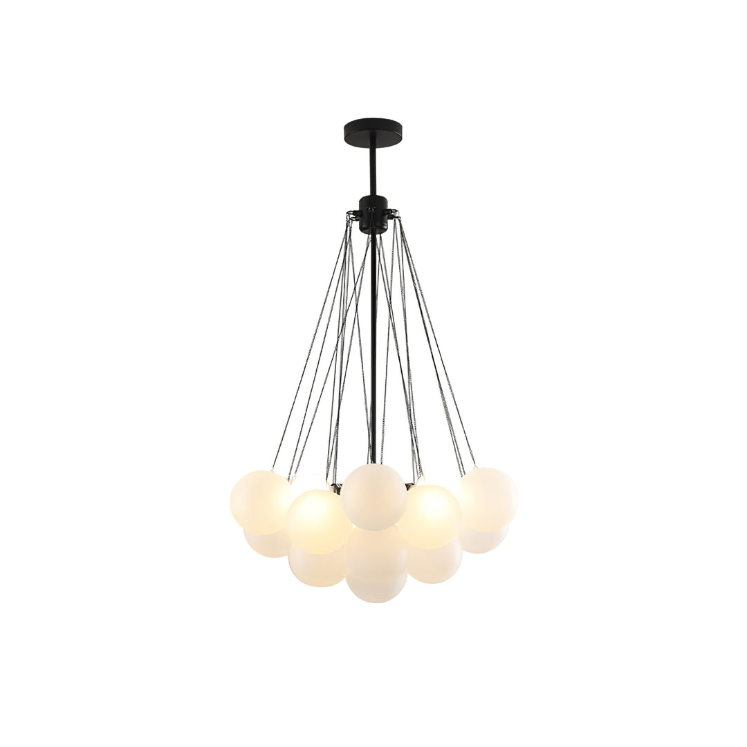 Minimalist Clustered Spherical Chandelier Fixture