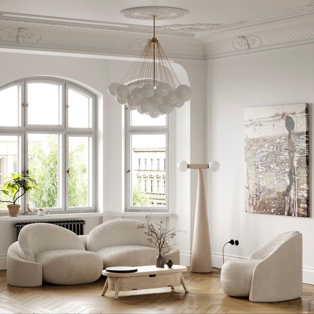 Minimalist Clustered Spherical Chandelier Fixture