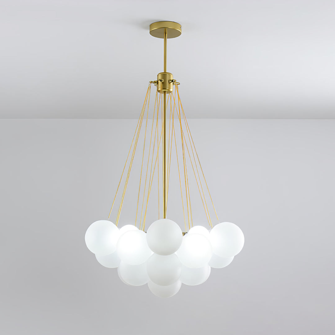 Minimalist Clustered Spherical Chandelier Fixture