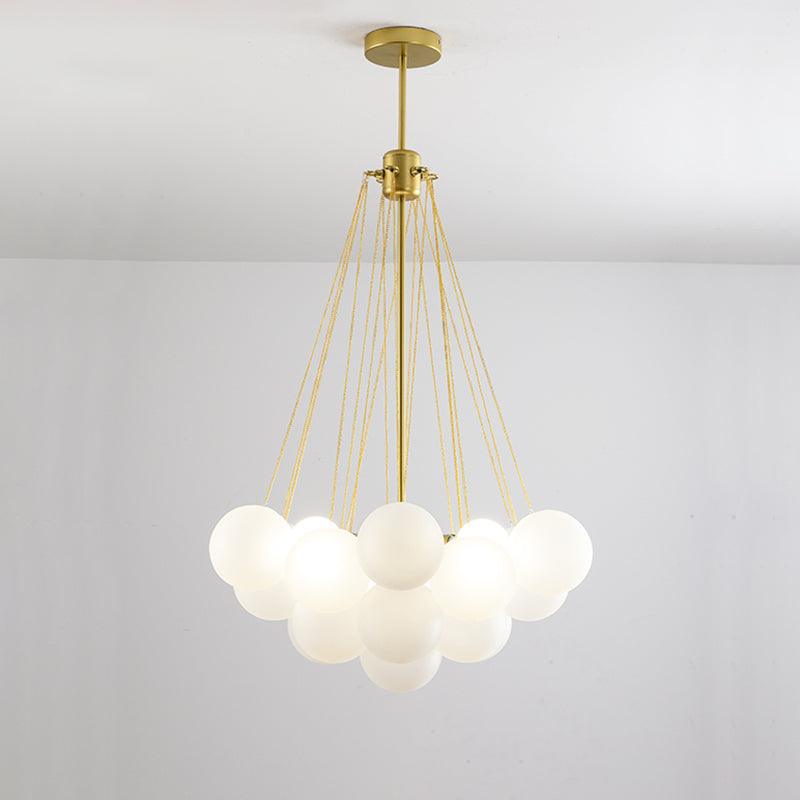 Minimalist Clustered Spherical Chandelier Fixture