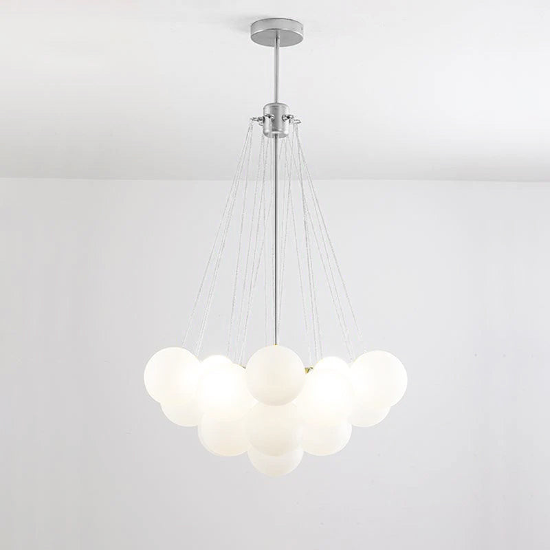 Minimalist Clustered Spherical Chandelier Fixture