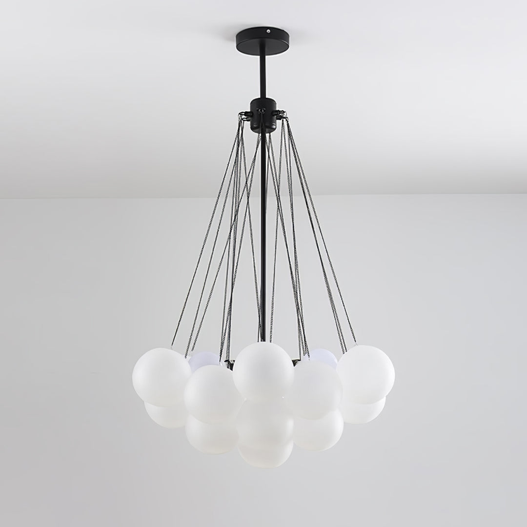 Minimalist Clustered Spherical Chandelier Fixture