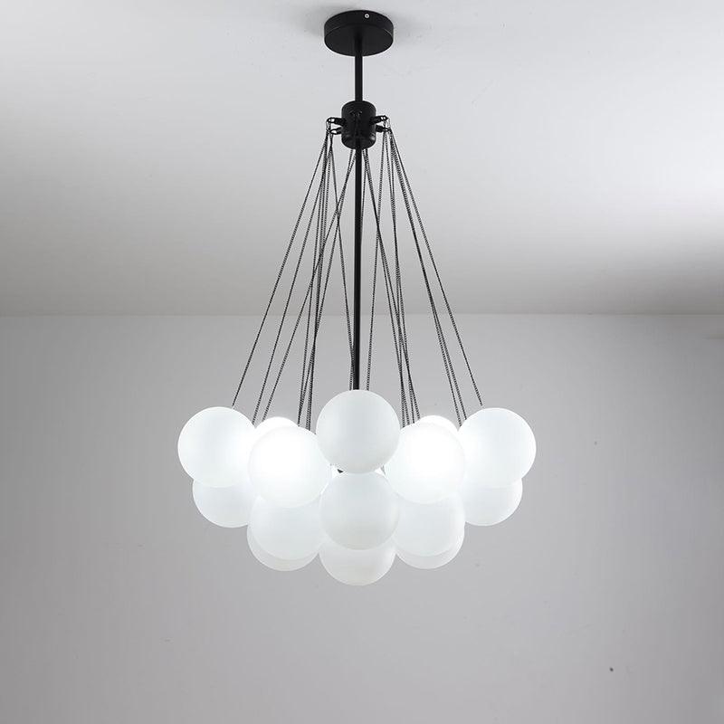 Minimalist Clustered Spherical Chandelier Fixture