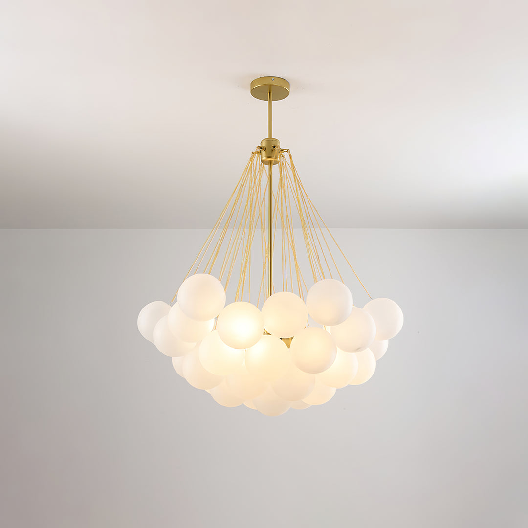 Minimalist Clustered Spherical Chandelier Fixture