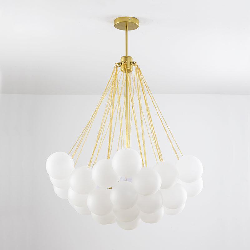 Minimalist Clustered Spherical Chandelier Fixture