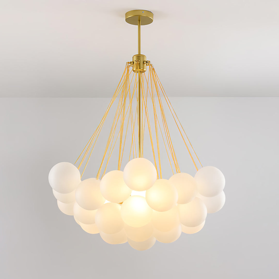 Minimalist Clustered Spherical Chandelier Fixture