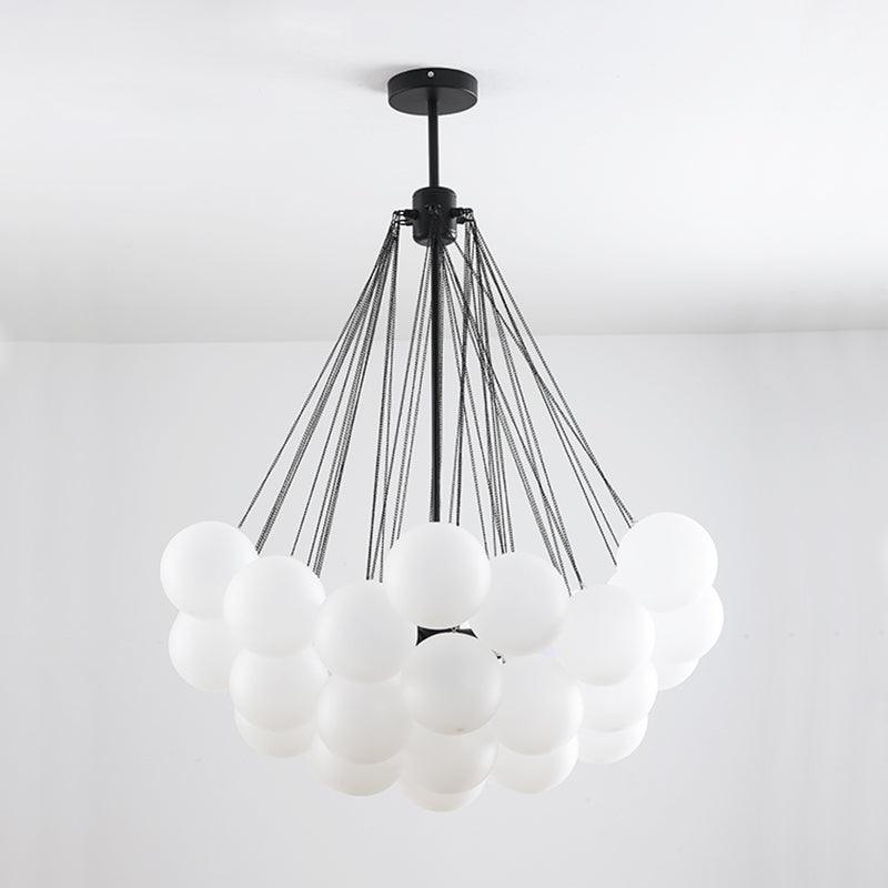 Minimalist Clustered Spherical Chandelier Fixture