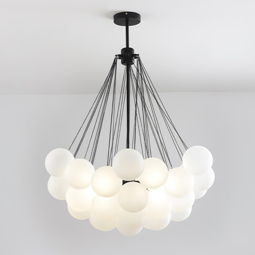 Minimalist Clustered Spherical Chandelier Fixture