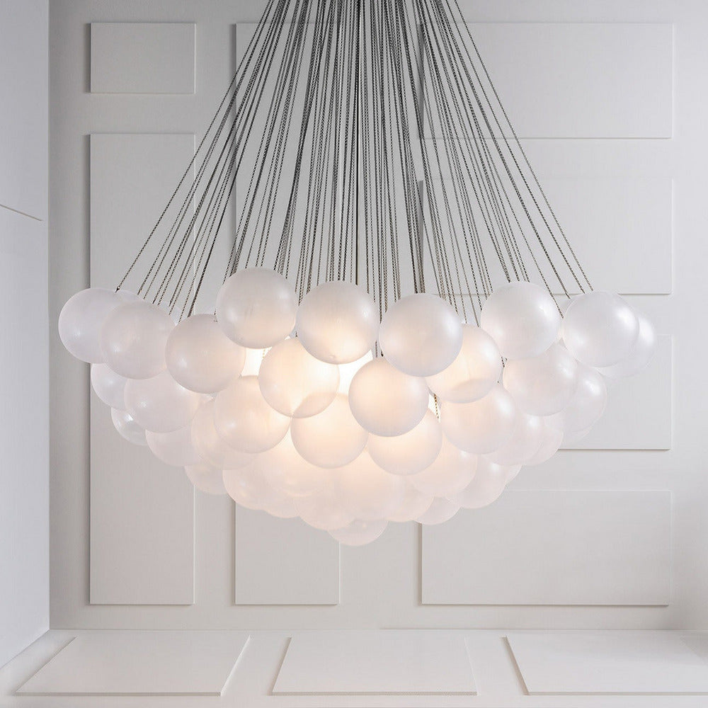 Minimalist Clustered Spherical Chandelier Fixture