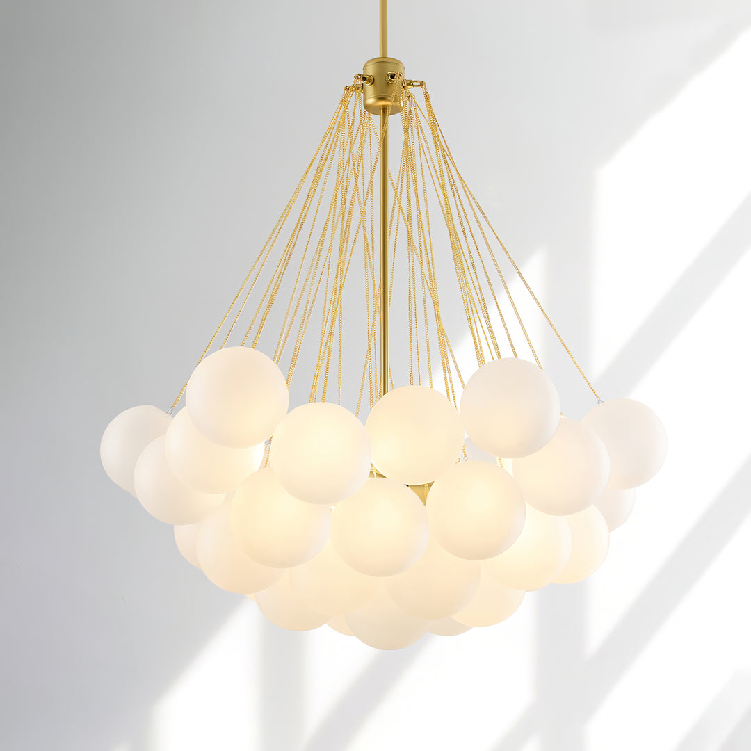 Minimalist Clustered Spherical Chandelier Fixture