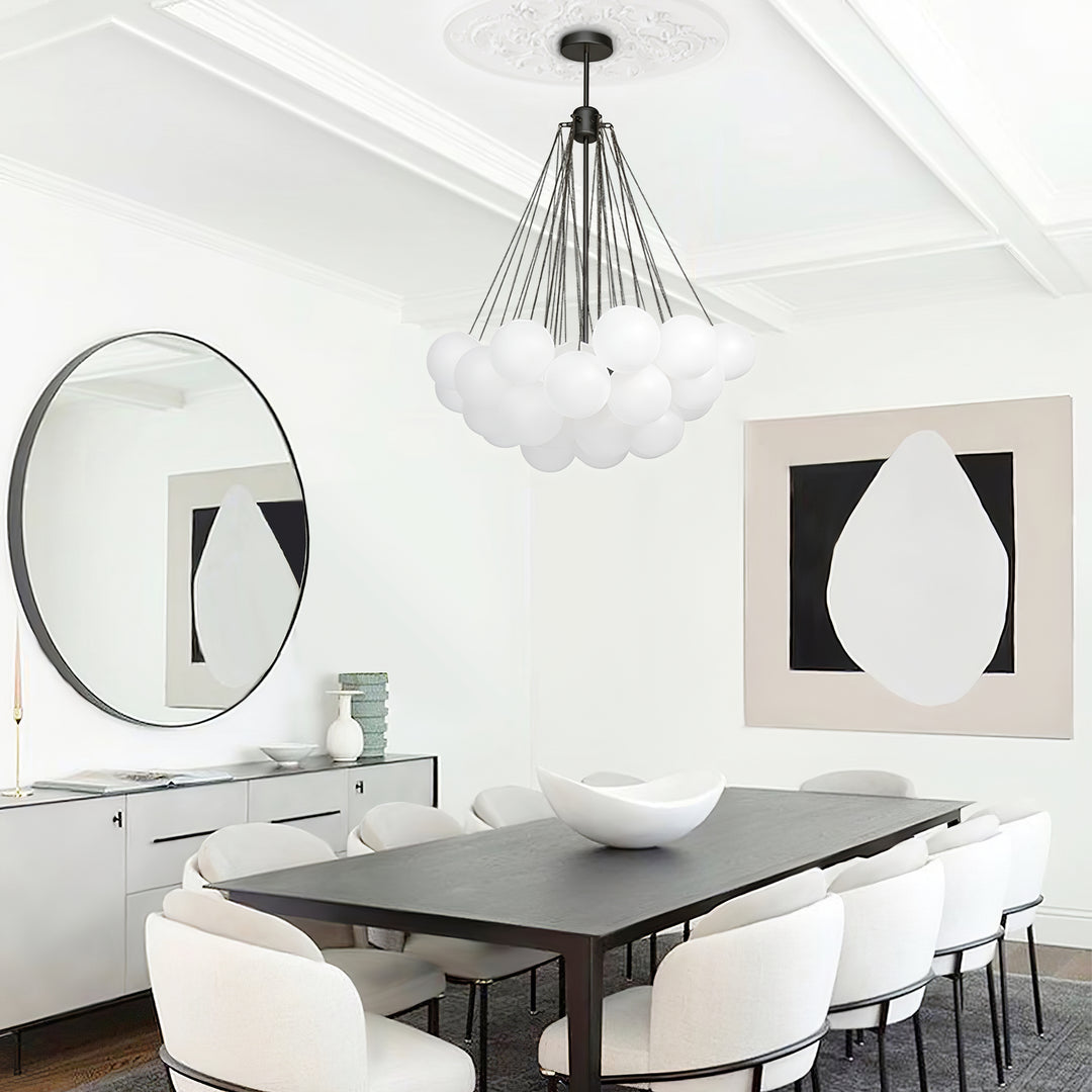 Minimalist Clustered Spherical Chandelier Fixture
