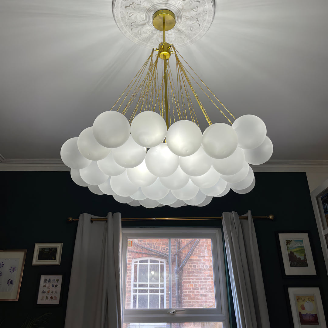 Minimalist Clustered Spherical Chandelier Fixture