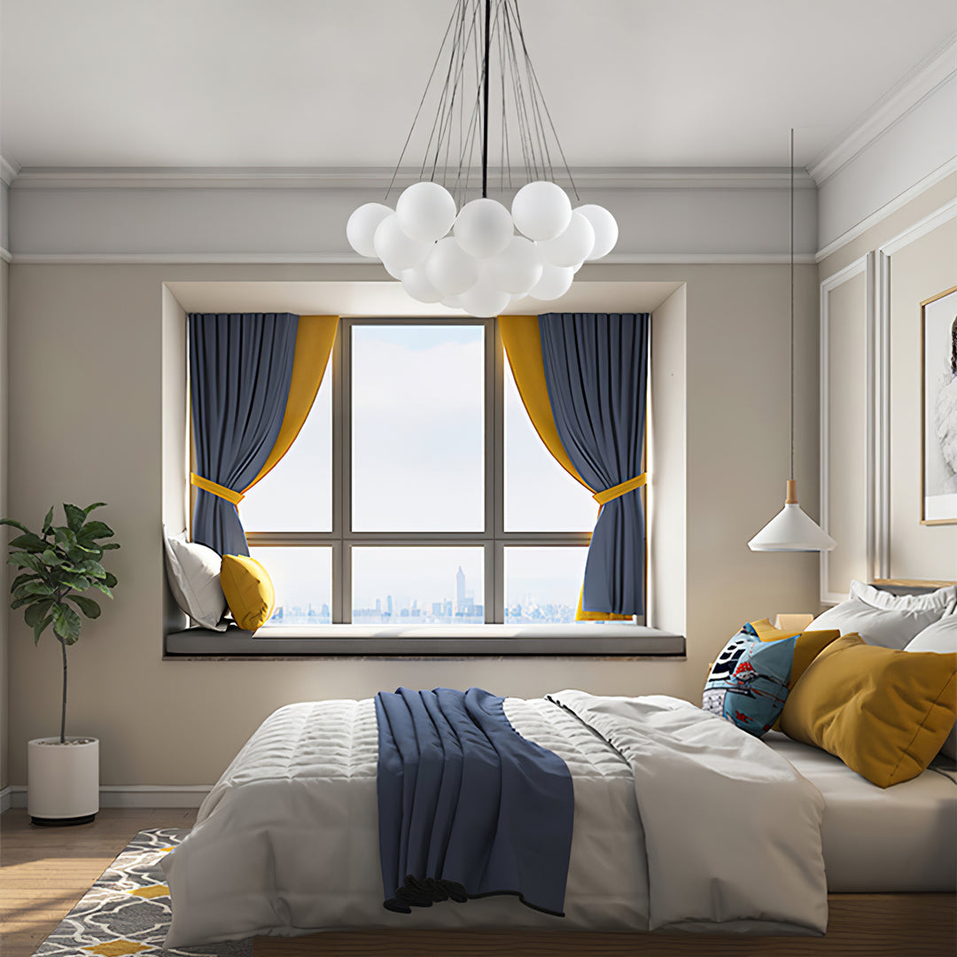 Minimalist Clustered Spherical Chandelier Fixture