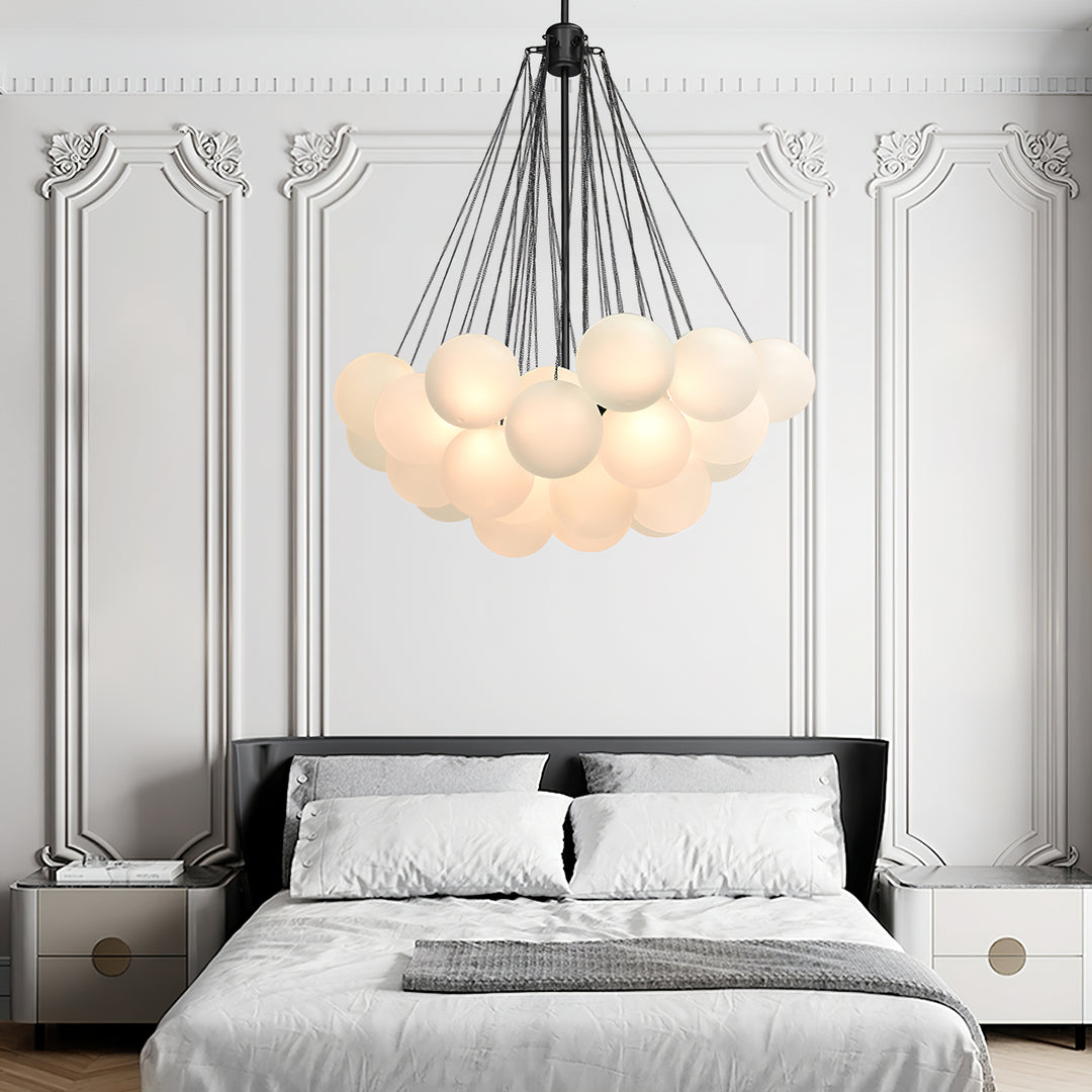 Minimalist Clustered Spherical Chandelier Fixture