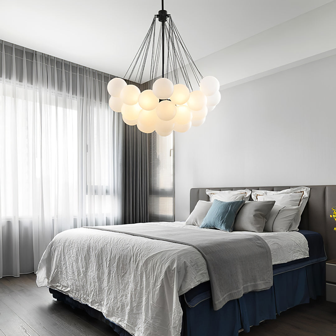 Minimalist Clustered Spherical Chandelier Fixture