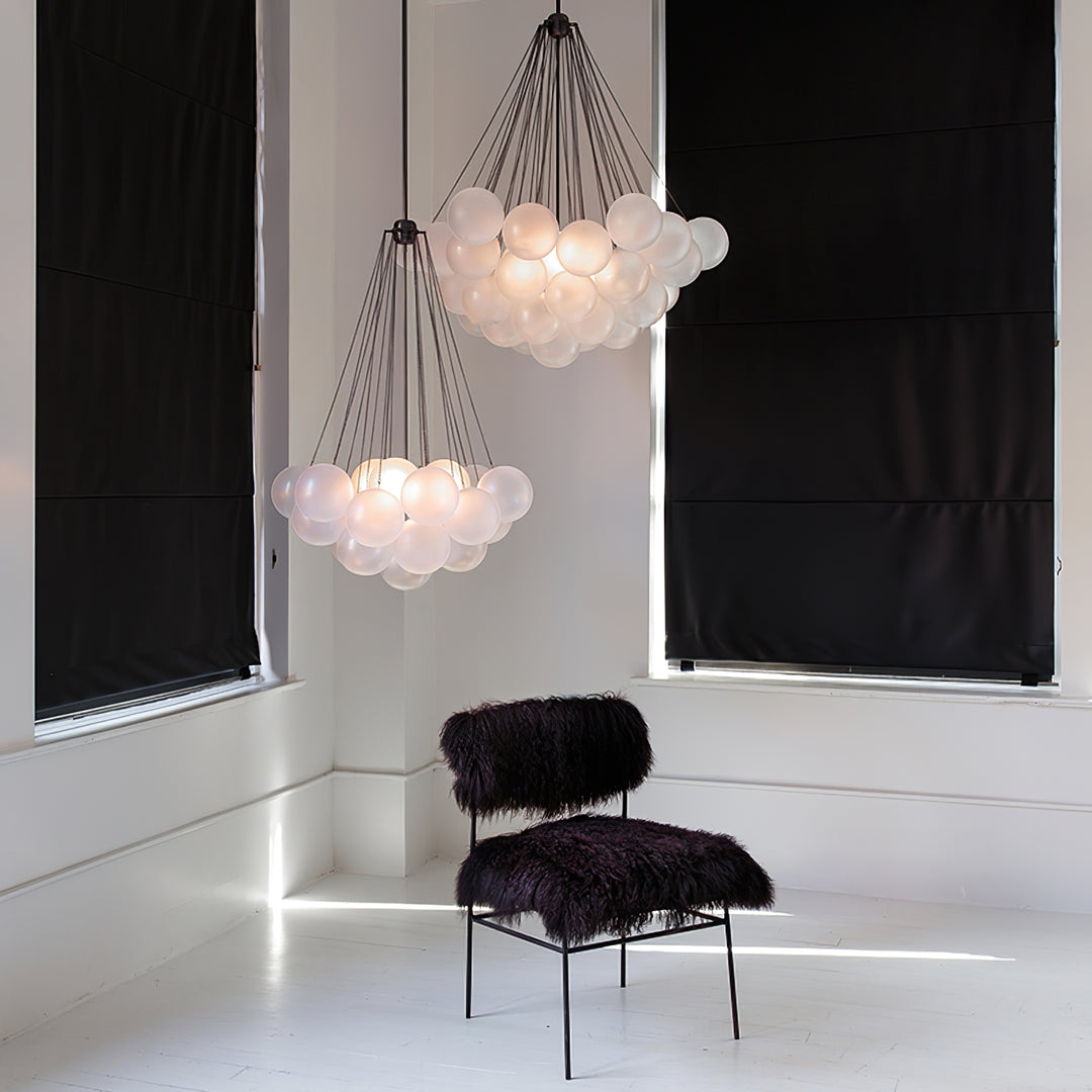 Minimalist Clustered Spherical Chandelier Fixture