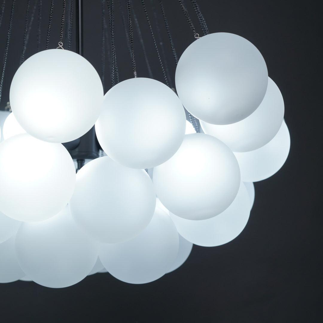 Minimalist Clustered Spherical Chandelier Fixture