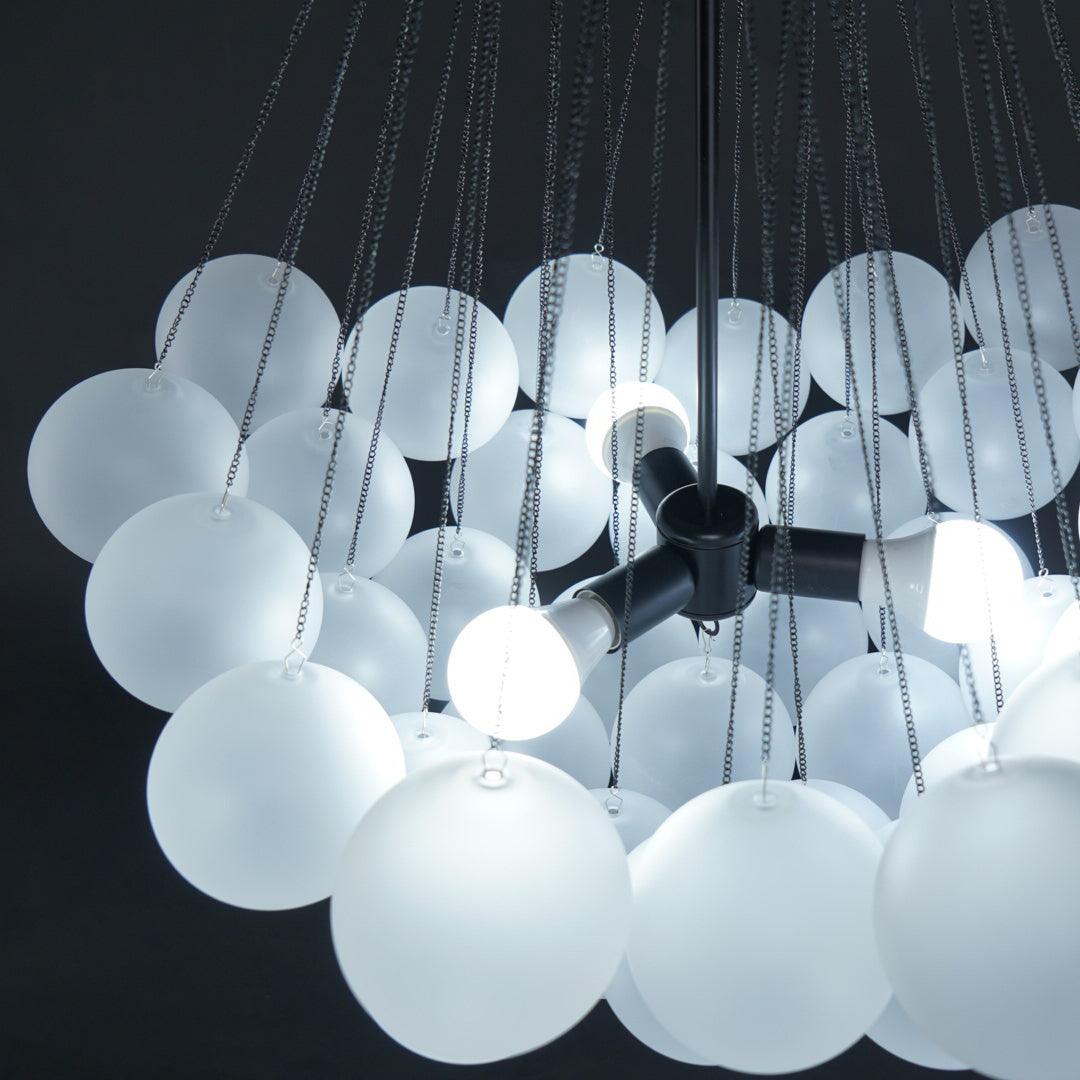 Minimalist Clustered Spherical Chandelier Fixture