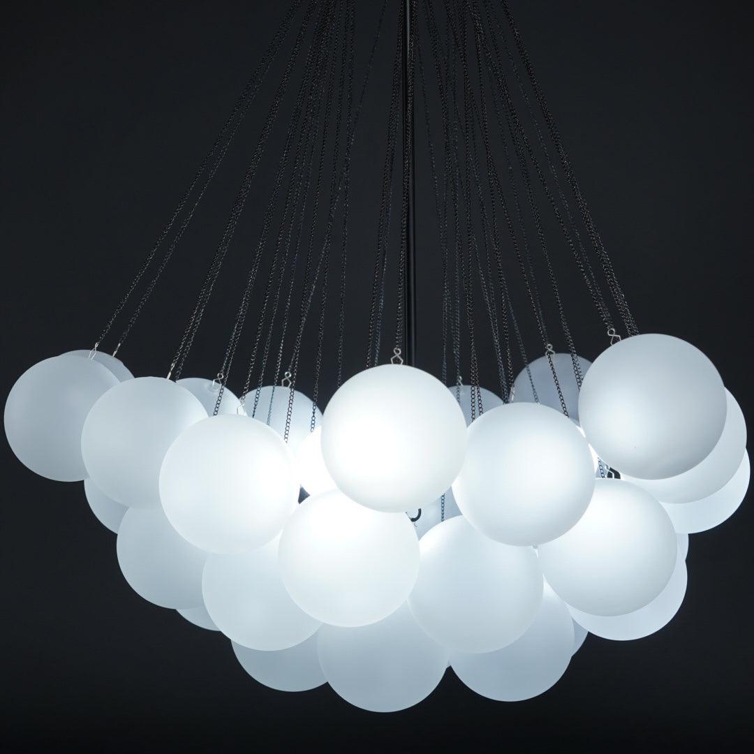 Minimalist Clustered Spherical Chandelier Fixture