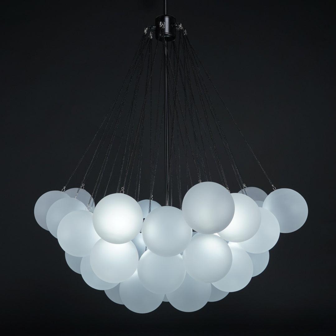 Minimalist Clustered Spherical Chandelier Fixture