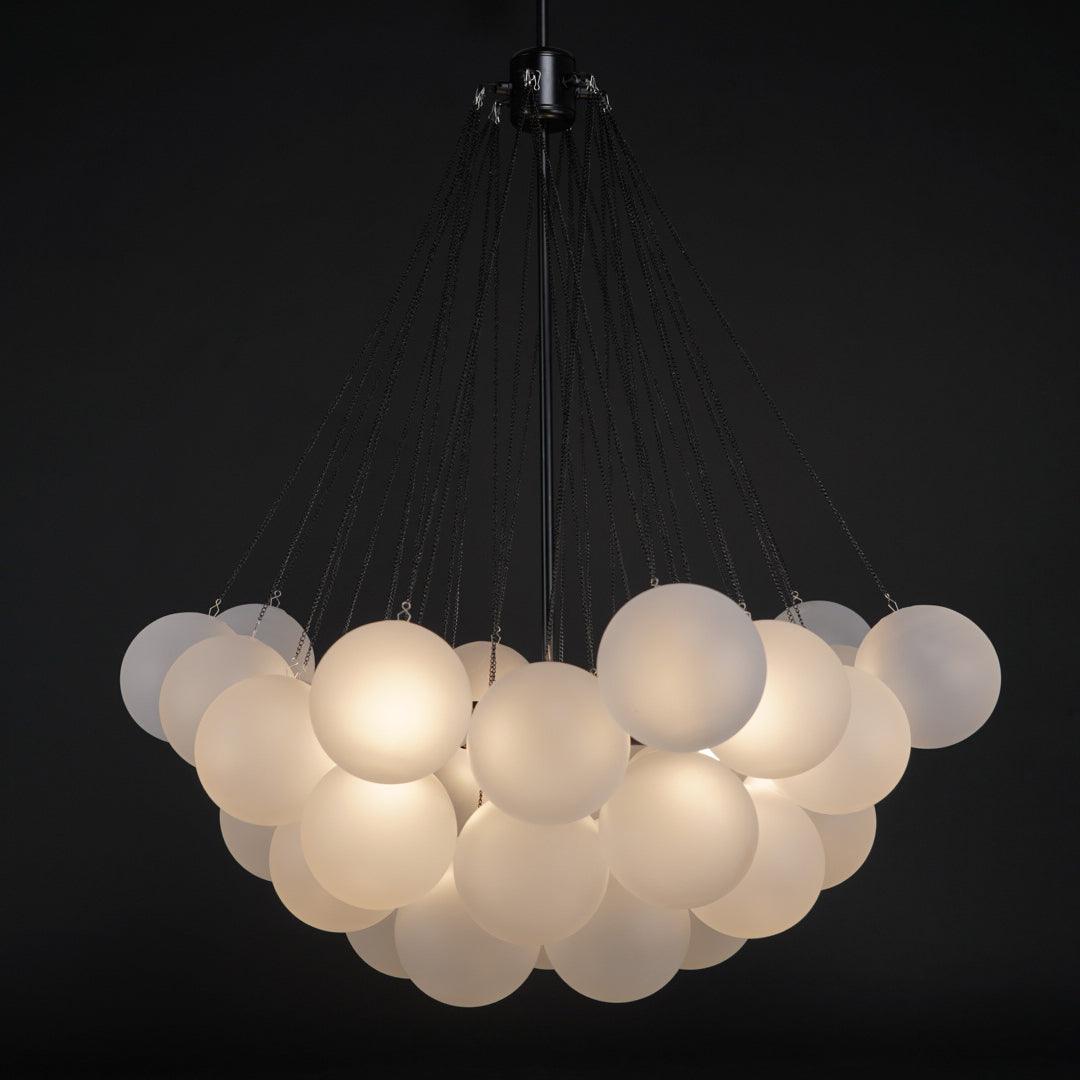 Minimalist Clustered Spherical Chandelier Fixture