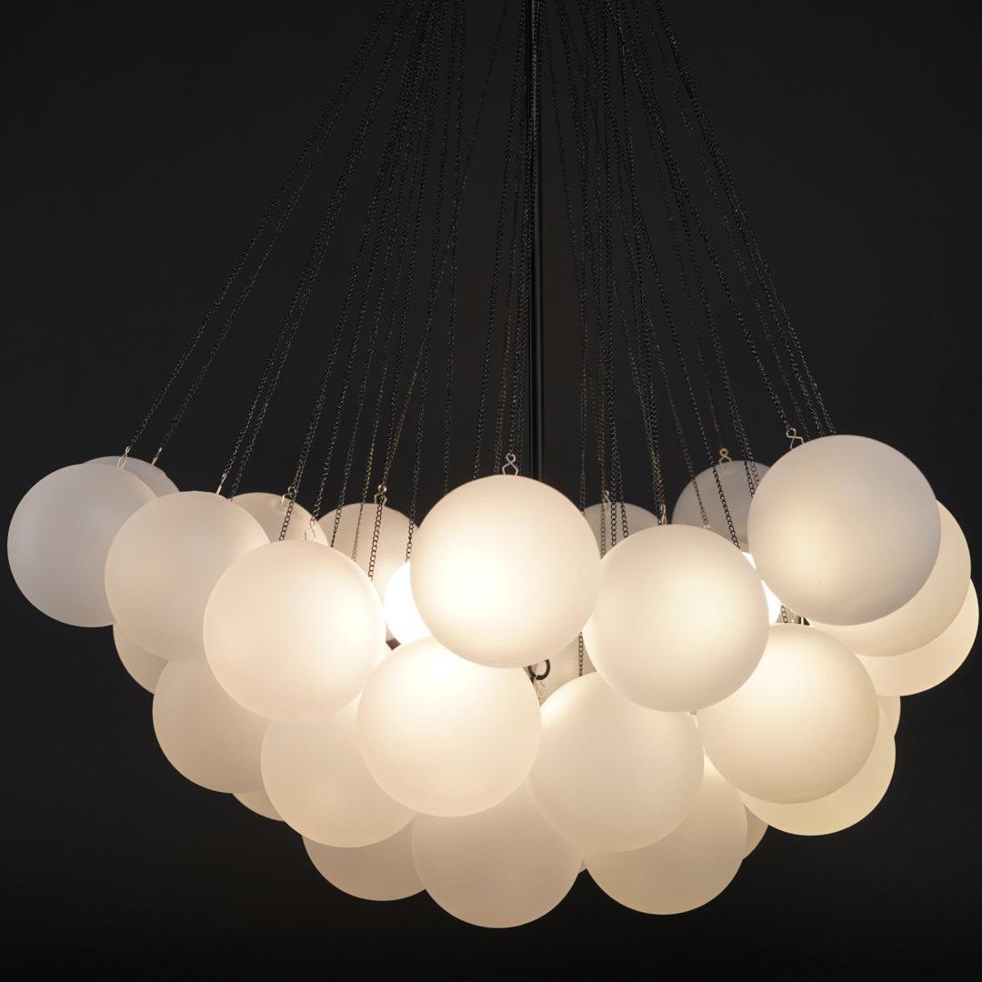 Minimalist Clustered Spherical Chandelier Fixture
