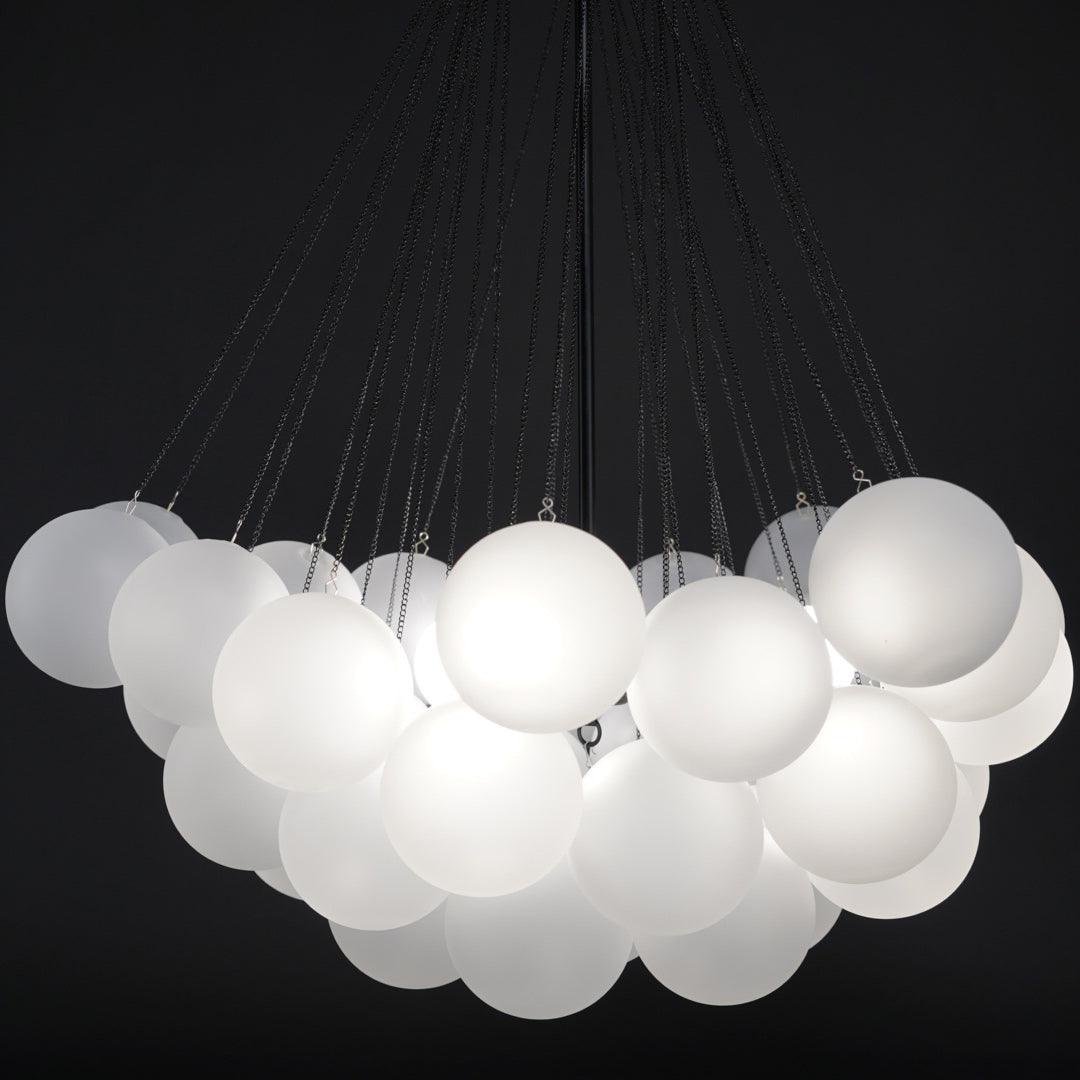 Minimalist Clustered Spherical Chandelier Fixture