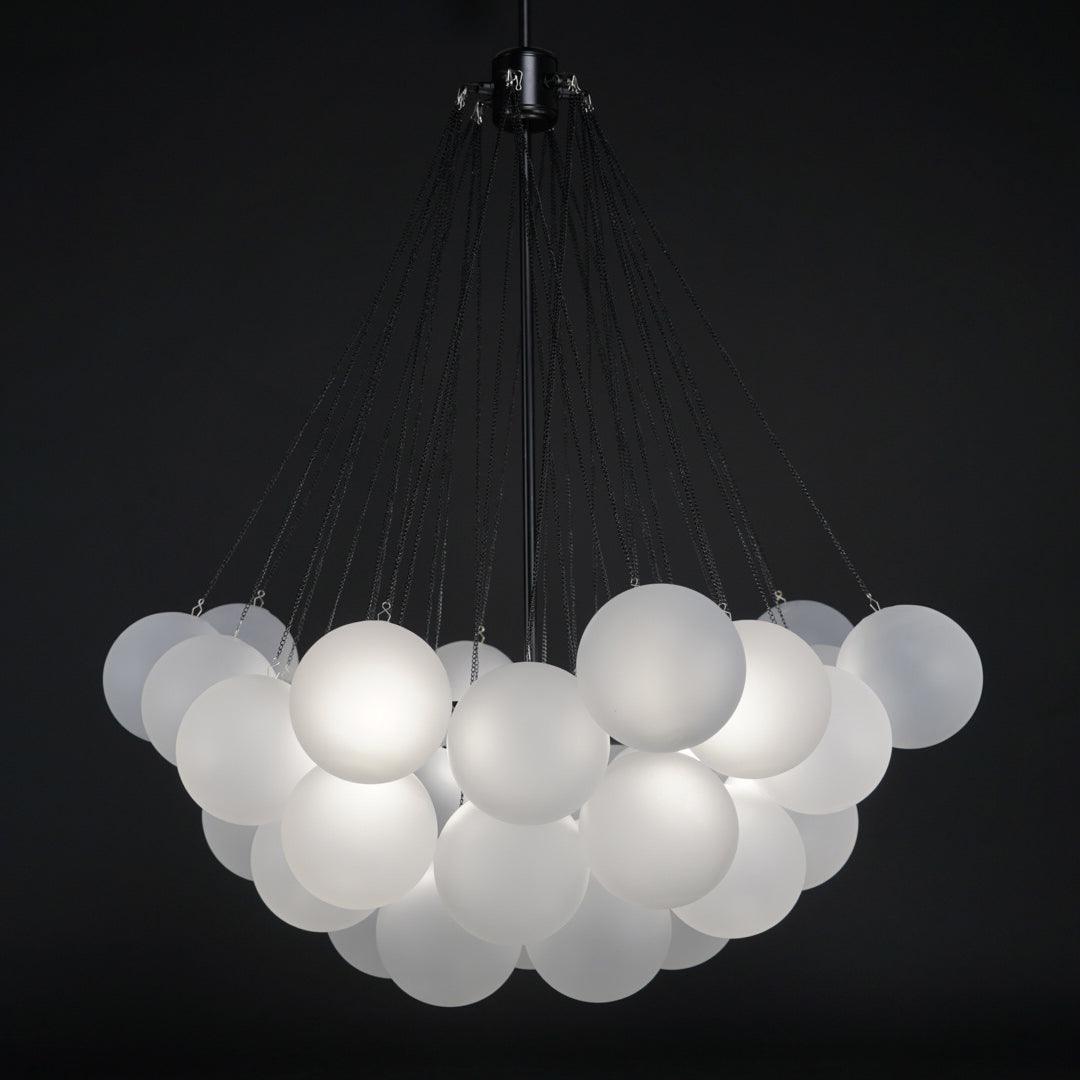 Minimalist Clustered Spherical Chandelier Fixture