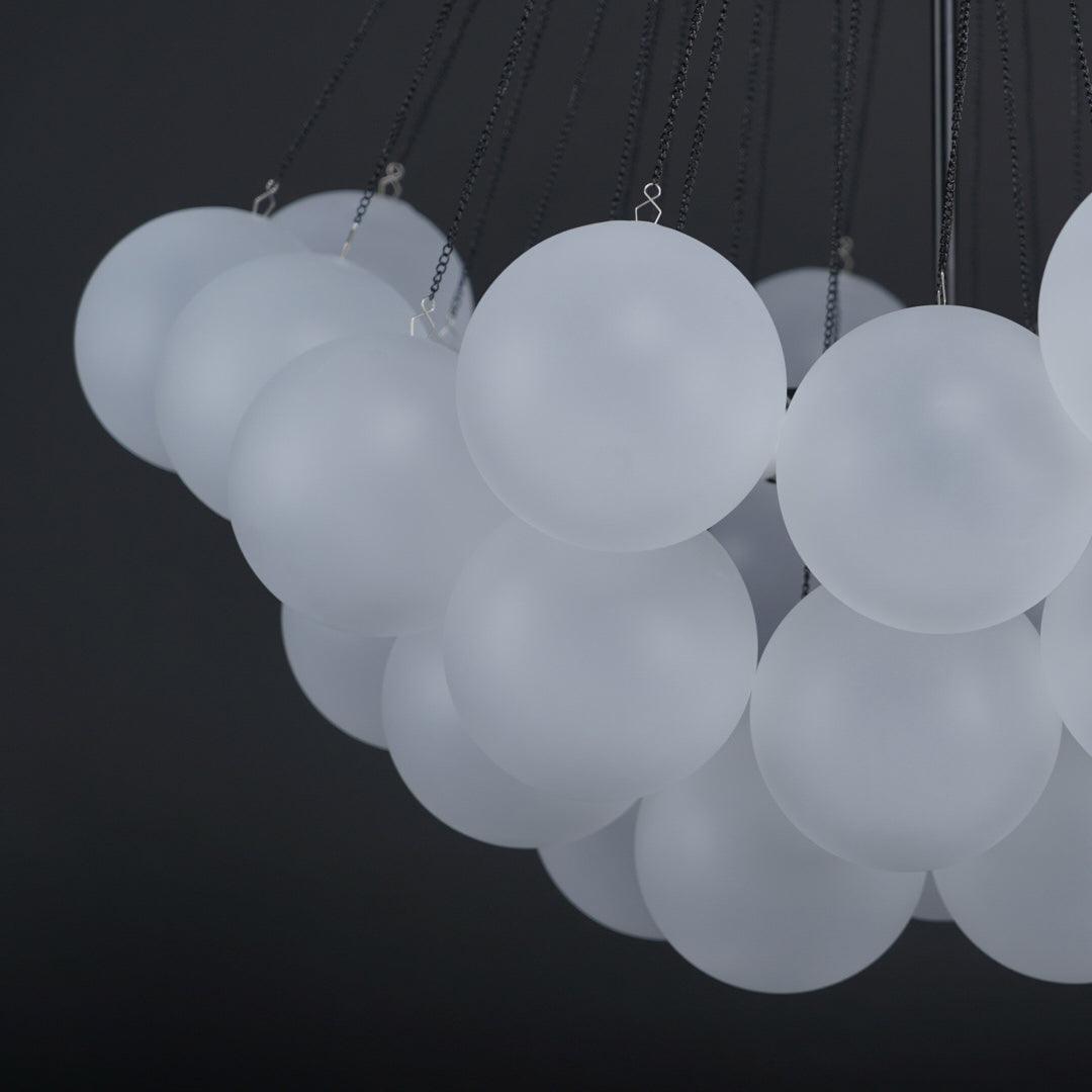Minimalist Clustered Spherical Chandelier Fixture
