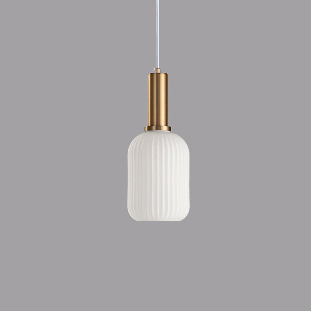 Coppery Pendant Light with Bubble Glass Shade