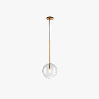 Gold Bubble Pendant Light & Clear Glass Shade