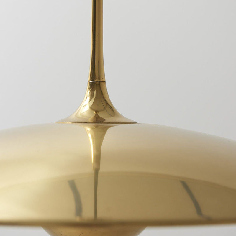 Gold Mid-Century Pendant with Adjustable Cord