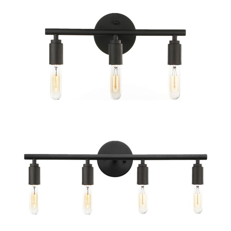 Industrial Wall Lamp, Waterproof Black Finish