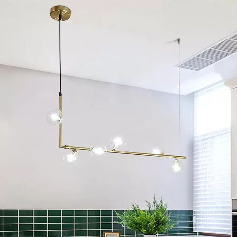 L-Shaped Pendant Light & Mid-Century Charm