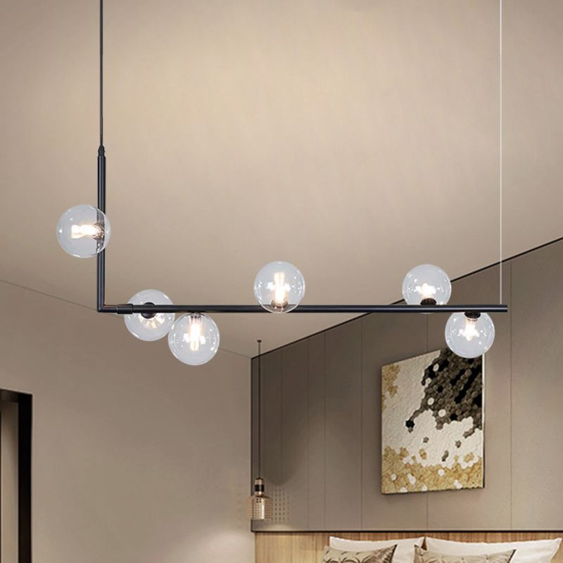 L-Shaped Pendant Light & Mid-Century Charm