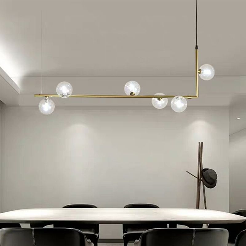 L-Shaped Pendant Light & Mid-Century Charm