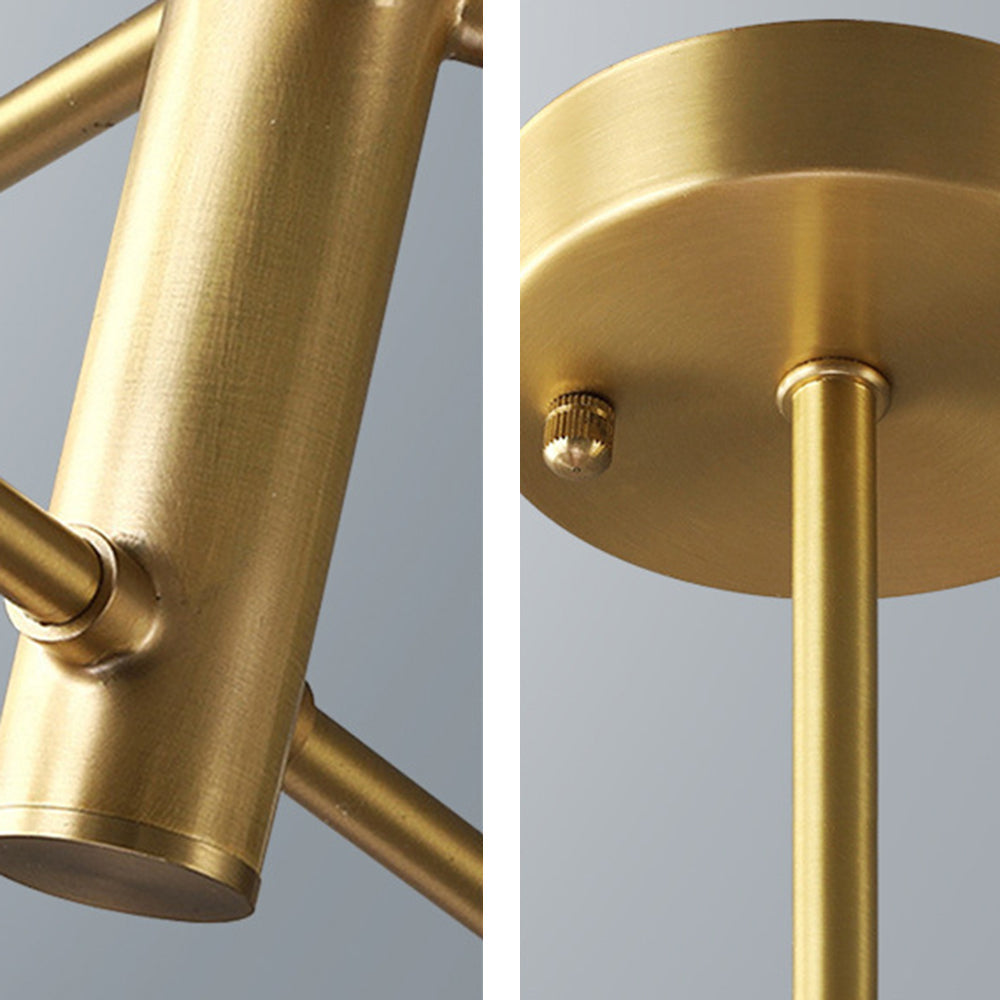 Mid-Century Chandelier – Adjustable Glass Shades
