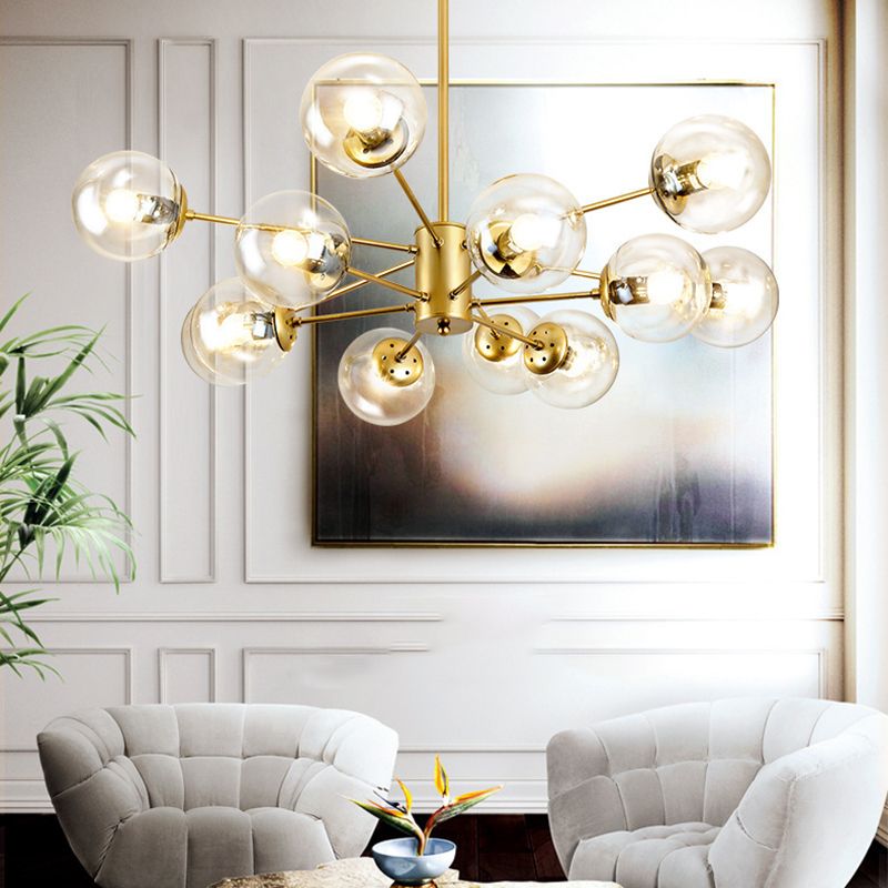 Mid-Century Chandelier with Multi-Arm Design