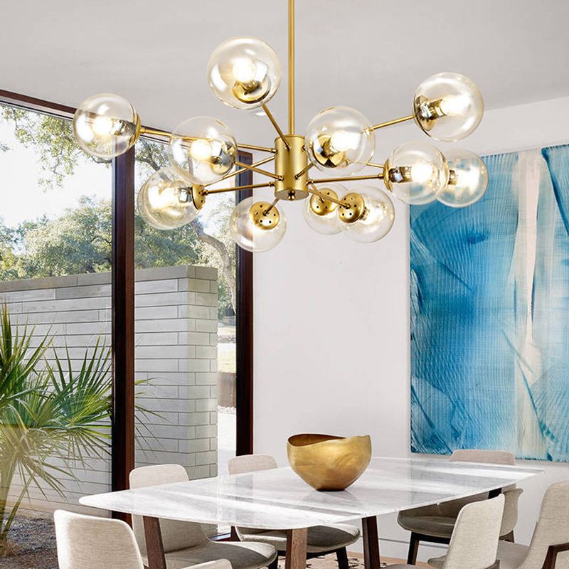 Mid-Century Chandelier with Multi-Arm Design
