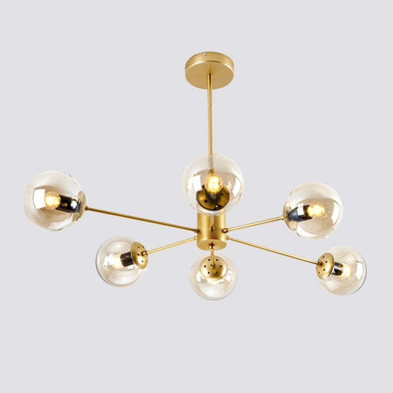 Mid-Century Chandelier with Multi-Arm Design