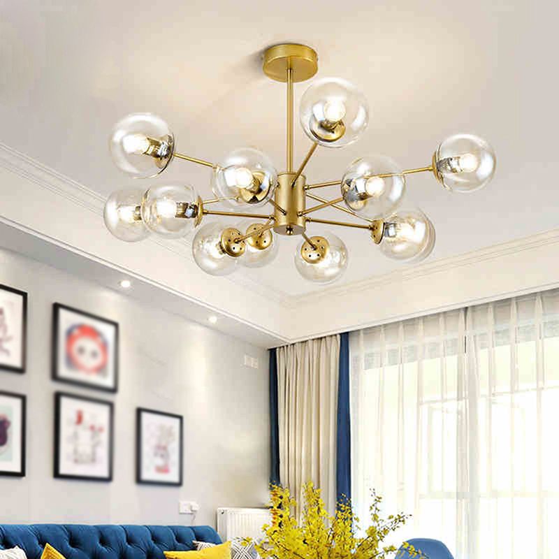 Mid-Century Chandelier with Multi-Arm Design