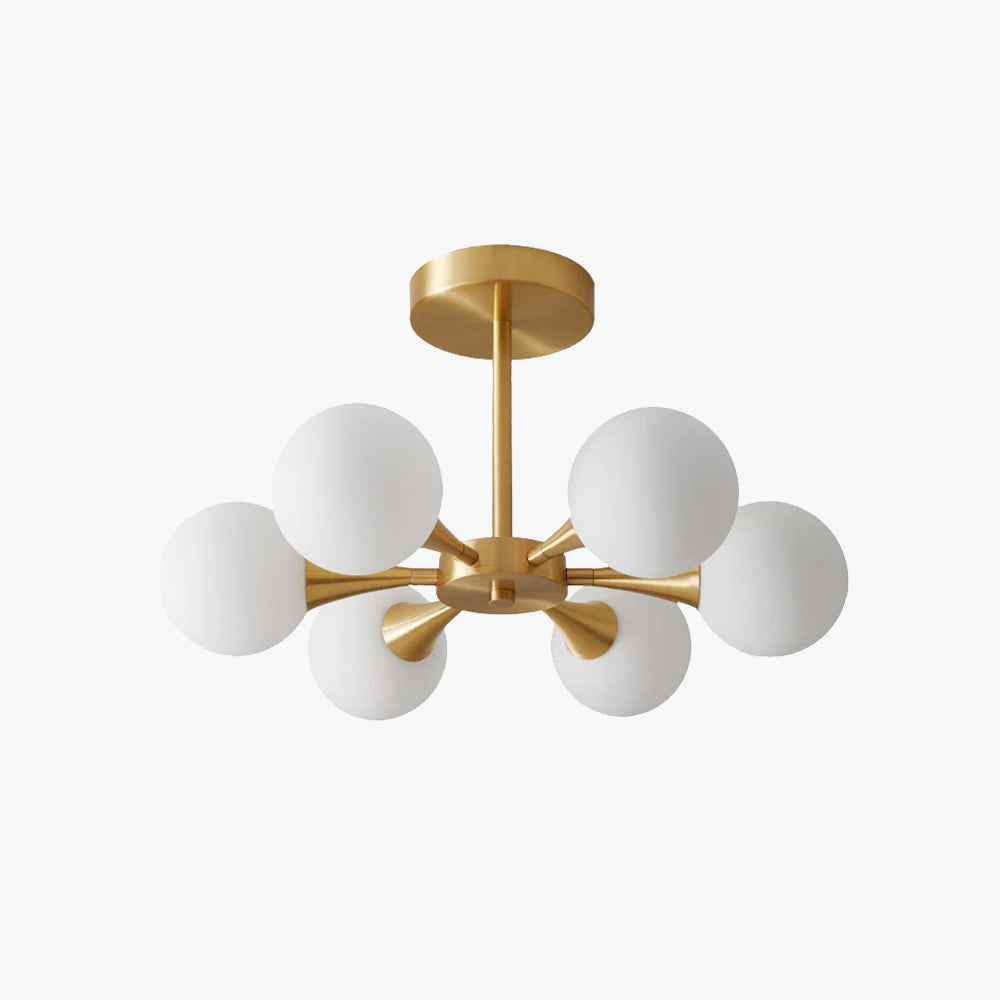 Mid-Century Modern Brass Pendant Light Fixture